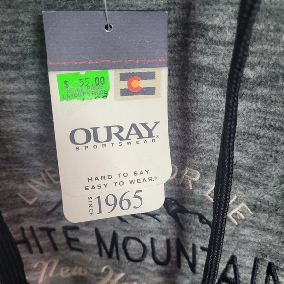 New Ouray sportswear grey hoodie size xl - Picture 3 of 11